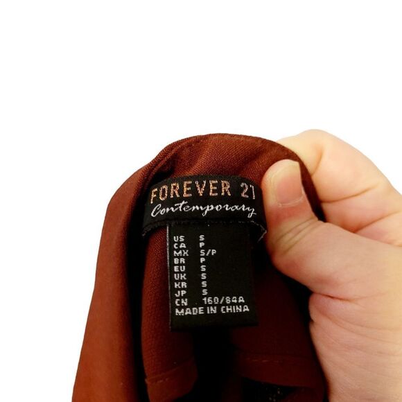 2/$20 Forver 21 Brown Plain Casual Dress Pants Size: Small - Picture 8 of 8